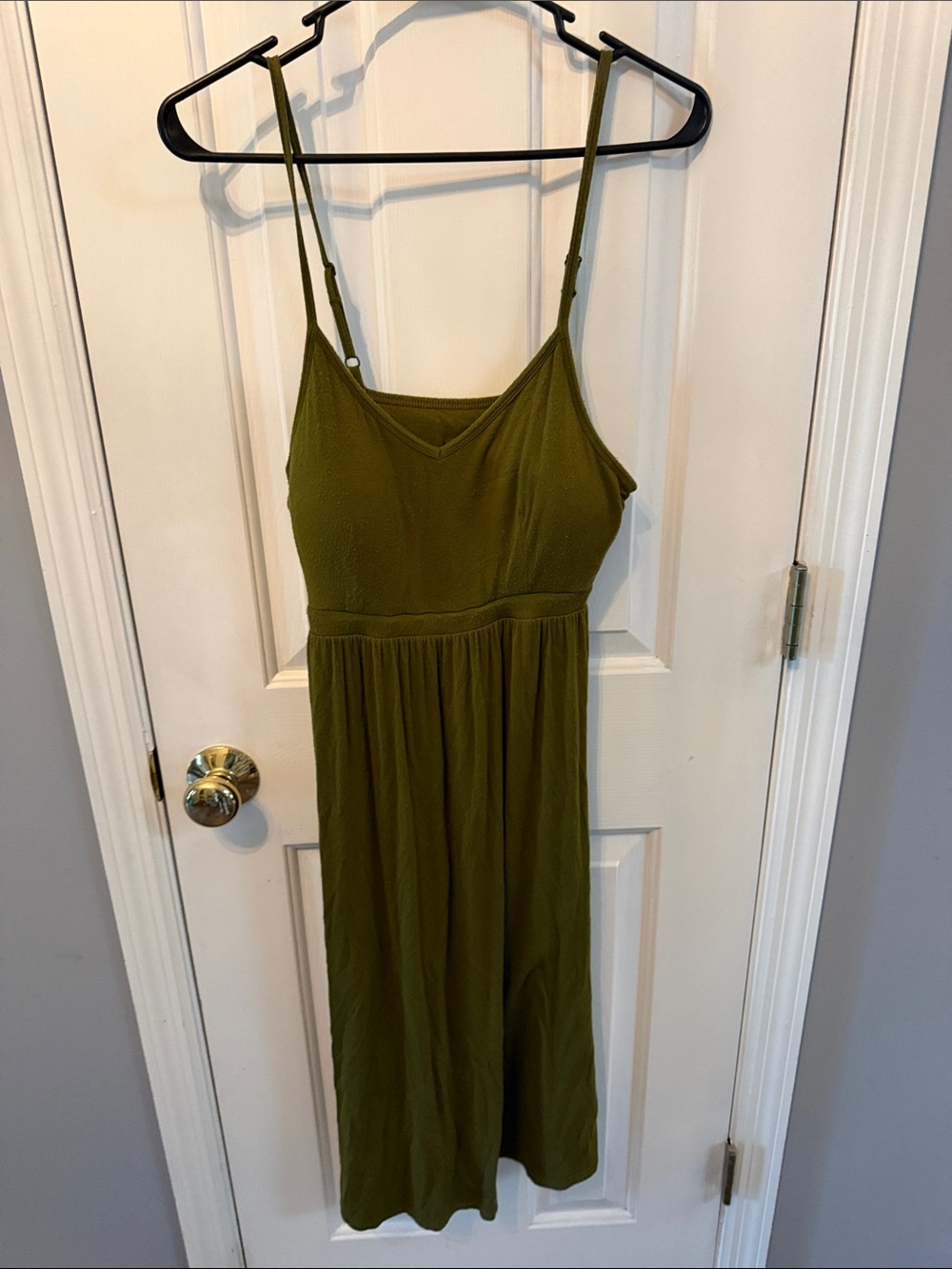 stars above Olive Spaghetti Strap Slip Dress